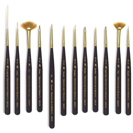 Princeton Artist Brush Co.™ Black Synthetic Mini-Detailer Paintbrush Set